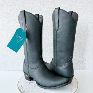 Lane EMMA JANE Womens Green Cowboy Boots Size 7.5 Western Cowgirl Mid Calf Tall